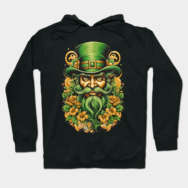 Floral Leprechaun Hoodie by JunkyDotCom